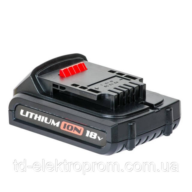 Аккумулятор Li-Ion 18В 1.5Ач для дрели-шуруповерта WT-0328/WT-0331 INTERTOOL WT-0329
Аккумулятор Li-Ion 18В 1.5Ач для дрели-шуруповерта WT-0328/WT-0331 INTERTOOL WT-0329