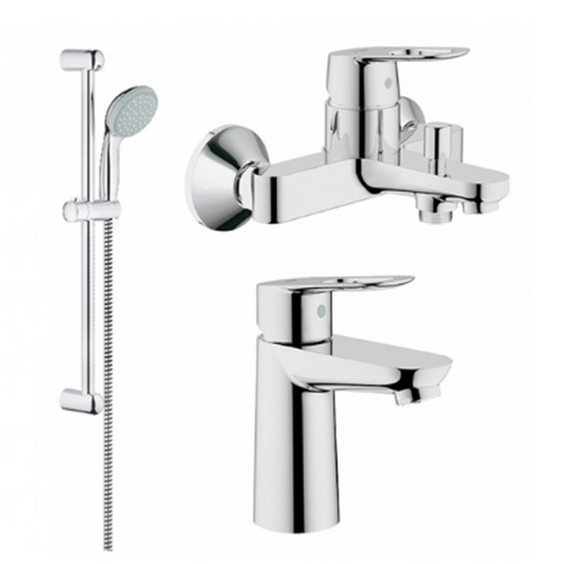 Набор смесителей для умывальника, ванны и душевая стойка S-Size Grohe BauLoop 123214S, Хром
Набор смесителей для умывальника, ванны и душевая стойка S-Size Grohe BauLoop 123214S, Хром