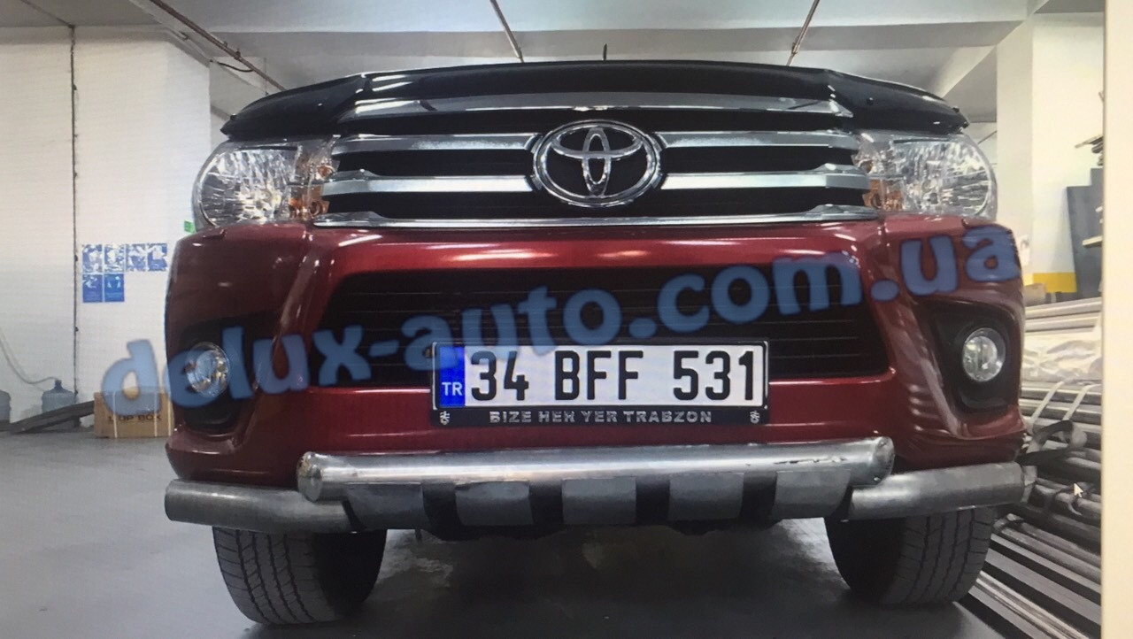 Защита переднего бампера труба с грилем Toyota Hilux 2019+ Дуга с клыками никель для Тойота Хайлюкс с 2019
Защита переднего бампера труба с грилем Toyota Hilux 2019+ Дуга с клыками никель для Тойота Хайлюкс с 2019
