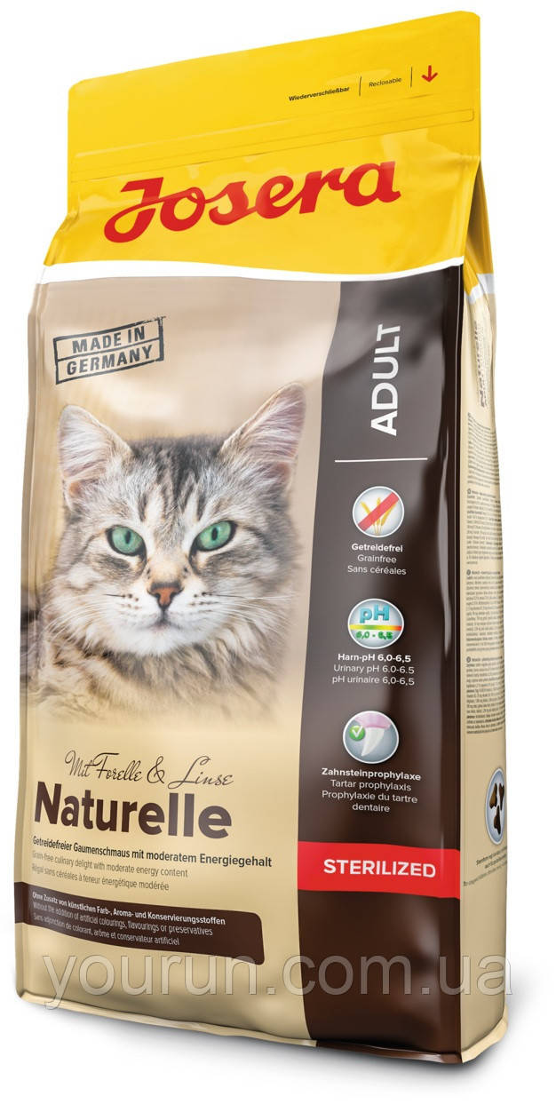 Josera (Йозера) Naturelle сухой беззерновой корм для домашних и стерилизованных кошек, 4,25кг
Josera (Йозера) Naturelle сухой беззерновой корм для домашних и стерилизованных кошек, 4,25кг