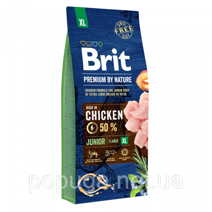 Корм Brit Premium Junior Extra Large XL для щенков и молодых собак гигантских пород, 15 кг
Корм Brit Premium Junior Extra Large XL для щенков и молодых собак гигантских пород, 15 кг