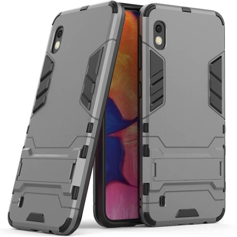 Ударопрочный чехол-подставка Transformer для Samsung Galaxy A10 (A105F) с мощной защитой корпуса Металл / Gun Metal
Ударопрочный чехол-подставка Transformer для Samsung Galaxy A10 (A105F) с мощной защитой корпуса Металл / Gun Metal