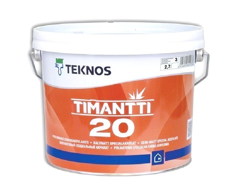 Краска антисептическая TEKNOS TIMANTTI 20 для влажных помещений для тонирования, , 2,7л, Разные цвета
Краска антисептическая TEKNOS TIMANTTI 20 для влажных помещений для тонирования, , 2,7л, Разные цвета