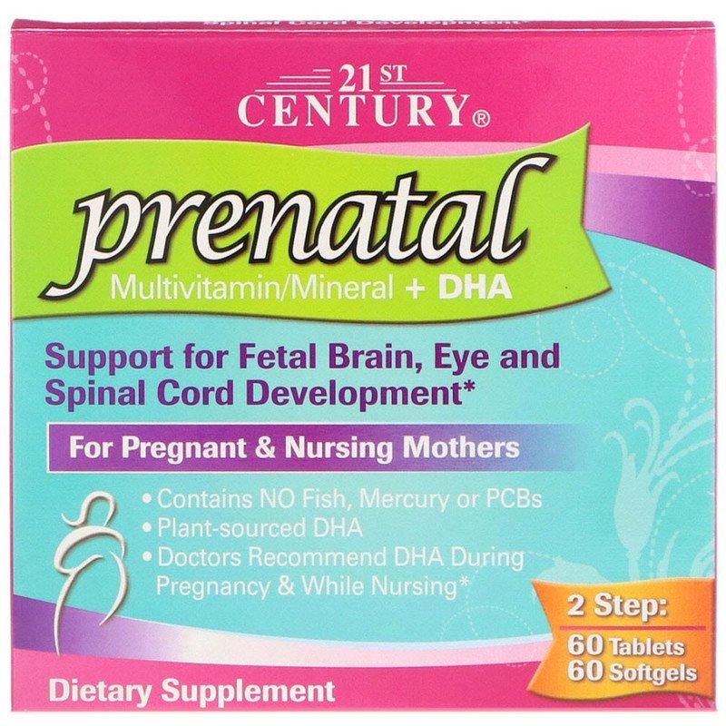 Пренатальные мультивитамины и минералы + ДГК 21st Century "Prenatal Multivitamin/Mineral + DHA" (2 баночки)
Пренатальные мультивитамины и минералы + ДГК 21st Century "Prenatal Multivitamin/Mineral + DHA" (2 баночки)