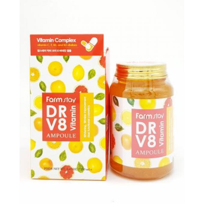 Сыворотка против старения кожи + отбеливание FARM STAY DR-V8 VITAMIN AMPOULE, 250ML
Сыворотка против старения кожи + отбеливание FARM STAY DR-V8 VITAMIN AMPOULE, 250ML