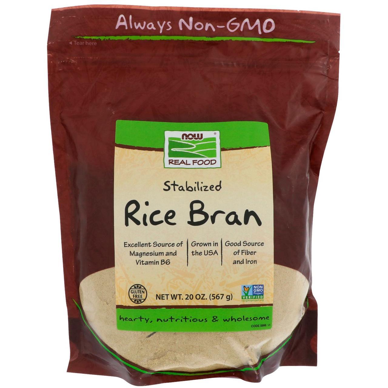 Стабилизированные рисовые отруби NOW Foods, Real Food "Stabilized Rice Bran" (567 г)
Стабилизированные рисовые отруби NOW Foods, Real Food "Stabilized Rice Bran" (567 г)