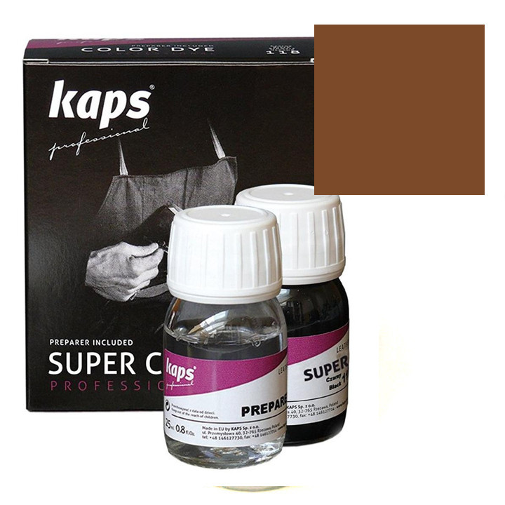 Краска для обуви + средство для подготовки к покраске Kaps Super Color + Preparer 25 ml 157 Leather
Краска для обуви + средство для подготовки к покраске Kaps Super Color + Preparer 25 ml 157 Leather