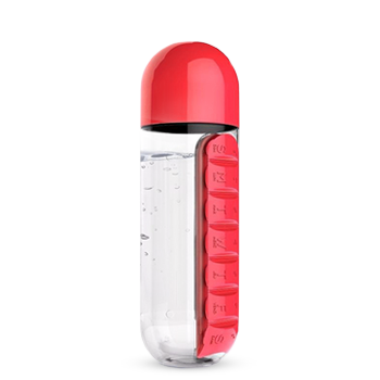 Бутылка для воды с таблетницей Pill & Vitamin Organizer BPA free Розовый Красный
Бутылка для воды с таблетницей Pill & Vitamin Organizer BPA free Розовый Красный