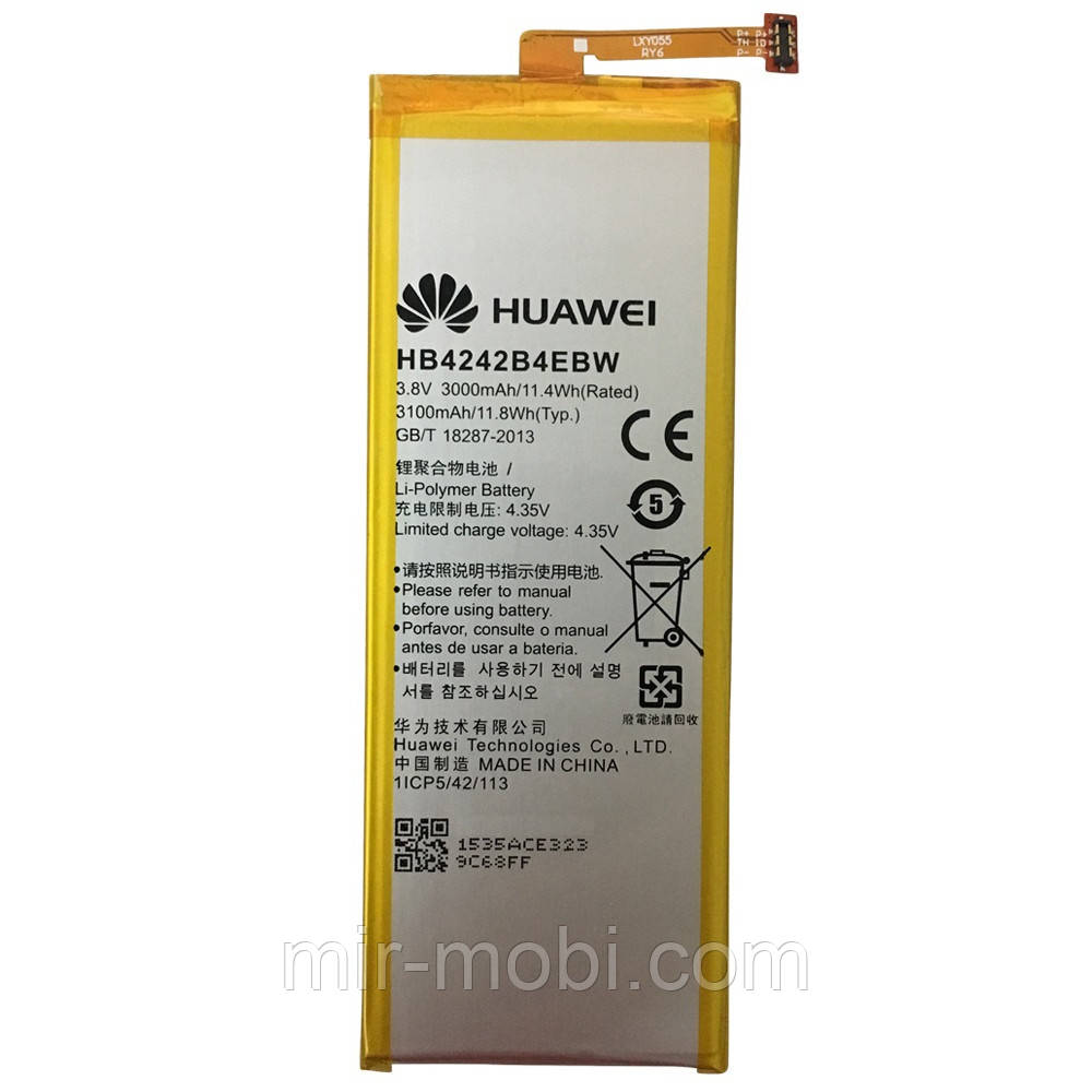 Аккумулятор Huawei HONOR 6 / HB4242B4EBW для Honor 6, Honor 4X оригинал ААAA
Аккумулятор Huawei HONOR 6 / HB4242B4EBW для Honor 6, Honor 4X оригинал ААAA