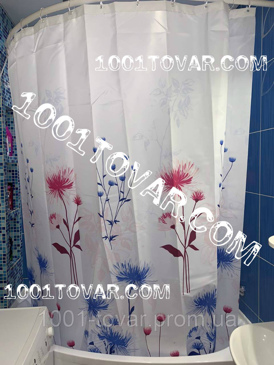 Тканевая шторка для ванной комнаты из полиэстера "Jasione" Tropik, размер 180х200 см., Турция
Тканевая шторка для ванной комнаты из полиэстера "Jasione" Tropik, размер 180х200 см., Турция