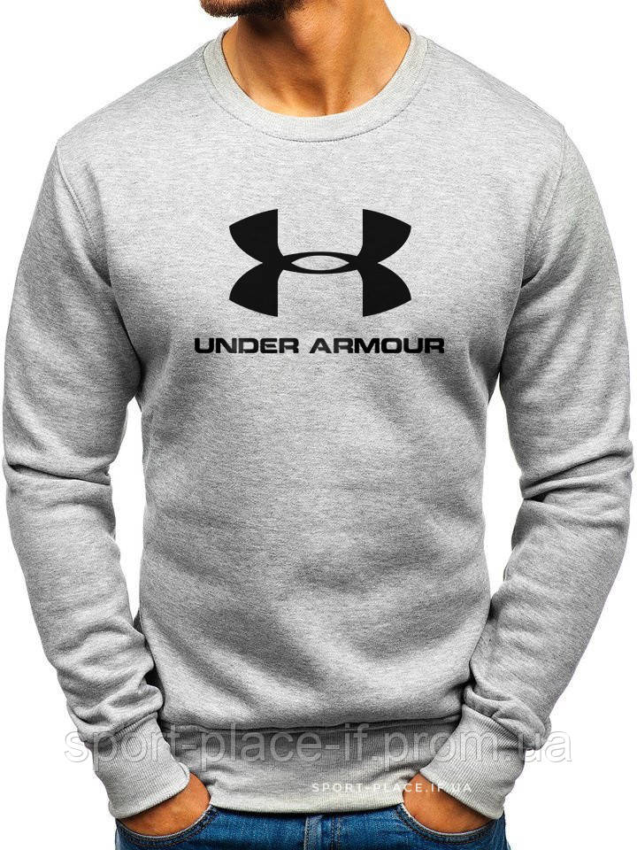Мужской свитшот Under Armour (Андер Армор) светло серый (большая эмблема) толстовка лонгслив XL, 52
Мужской свитшот Under Armour (Андер Армор) светло серый (большая эмблема) толстовка лонгслив XL, 52
