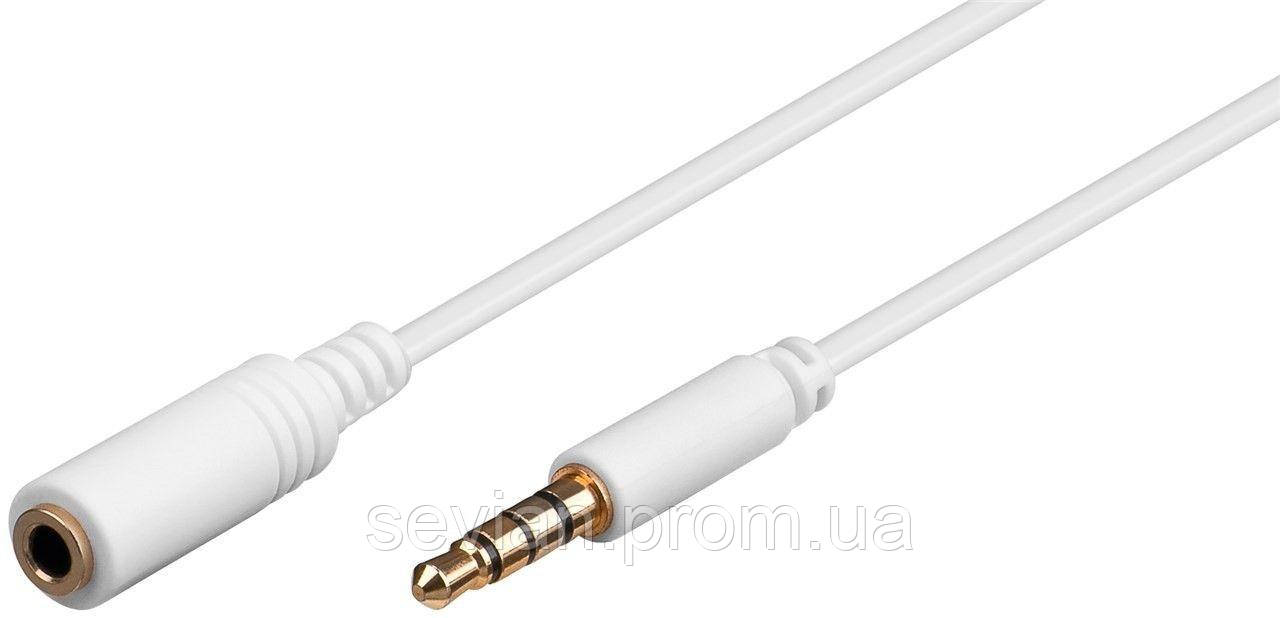 Кабель аудіо-подовжувач Jack 3.5мм 4pin M/F 1 м Goobay 1:1 AWG28 AUX Gold Cu Белый(75.06.2360)
Кабель аудіо-подовжувач Jack 3.5мм 4pin M/F 1 м Goobay 1:1 AWG28 AUX Gold Cu Белый(75.06.2360)