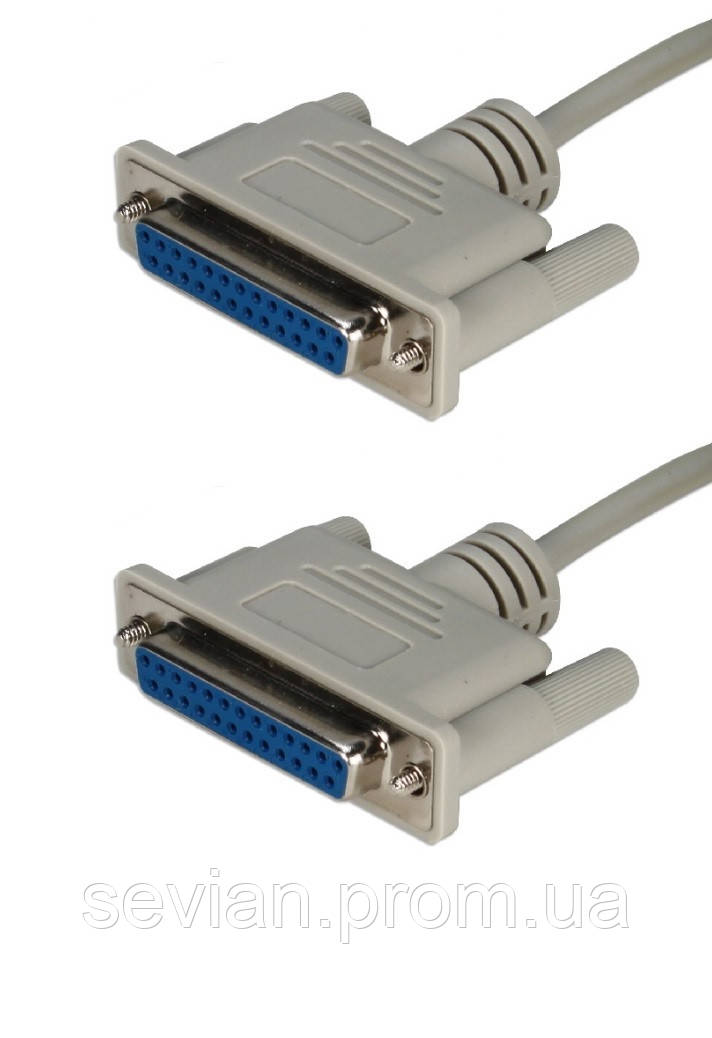 Кабель пристроїв COM(DB25) F/F 1.8 м Lucom D=5.0мм Serial Link (0-модем) Серый(25.02.5027)
Кабель пристроїв COM(DB25) F/F 1.8 м Lucom D=5.0мм Serial Link (0-модем) Серый(25.02.5027)