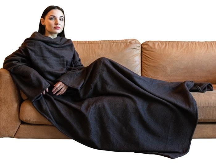 Плед с рукавами и карманчиком Усиленный флис 150×200 см Mokko оригинальный подарок прикольный, Коричневый
Плед с рукавами и карманчиком Усиленный флис 150×200 см Mokko оригинальный подарок прикольный, Коричневый