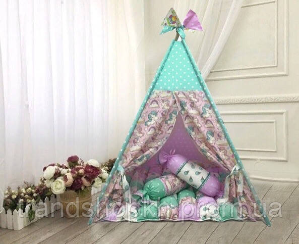 Игровой домик с ковриком BON BON и подушкой. Вигвам для деток. Палатка. Детский шатер. Шалаш. 23
Игровой домик с ковриком BON BON и подушкой. Вигвам для деток. Палатка. Детский шатер. Шалаш. 23