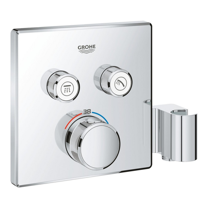 Смеситель термостатический для душа внешняя часть GROHE Grohtherm SmartControl на 2 выхода с держателем Grohe, Хром
Смеситель термостатический для душа внешняя часть GROHE Grohtherm SmartControl на 2 выхода с держателем Grohe, Хром