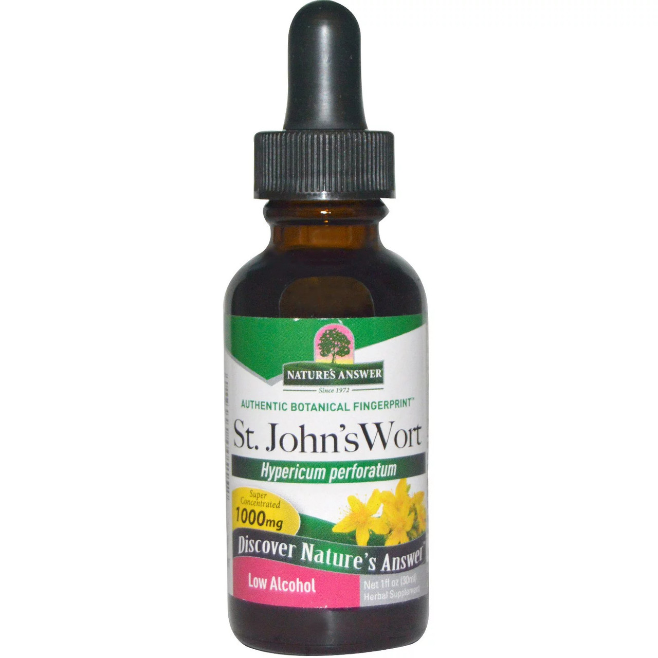 Зверобой Nature's Answer "St. John's Wort" с низким содержанием спирта, 1000 мг (30 мл)
Зверобой Nature's Answer "St. John's Wort" с низким содержанием спирта, 1000 мг (30 мл)