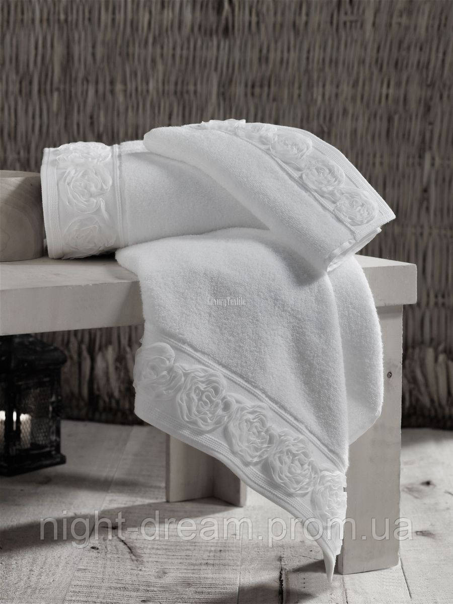 Махровые полотенца 30х50 Gul от Eke Home белое