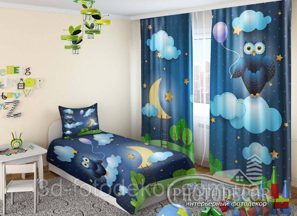 Детские Фото Шторы "Сова на облаке" 2,5м*2,9м (2 полотна по 1,45м), тесьма
Детские Фото Шторы "Сова на облаке" 2,5м*2,9м (2 полотна по 1,45м), тесьма