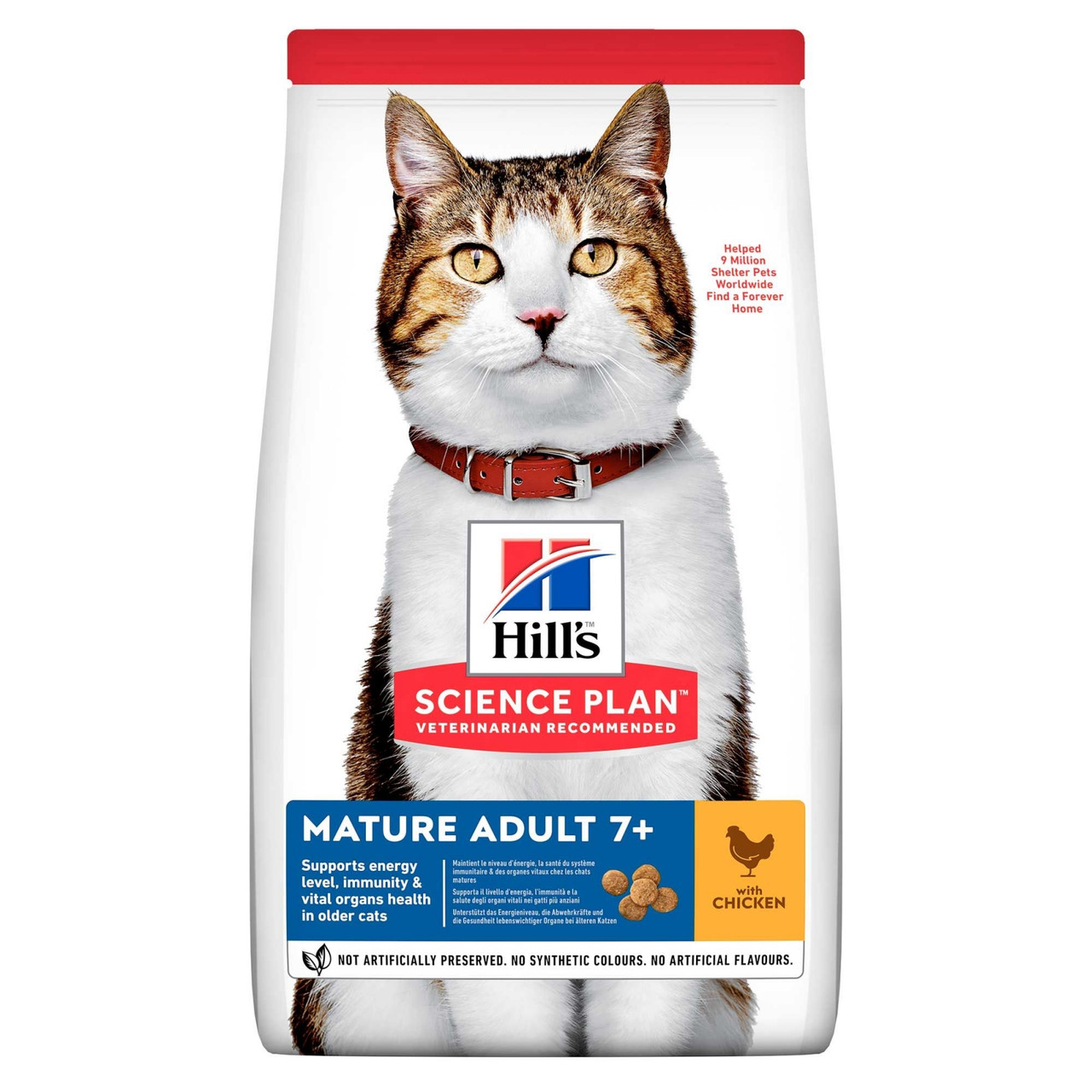 Hill`s (Хиллс) Mature Adult 7+ Active Longevity сухой корм для стареющих кошек с курицей, 3 кг
Hill`s (Хиллс) Mature Adult 7+ Active Longevity сухой корм для стареющих кошек с курицей, 3 кг