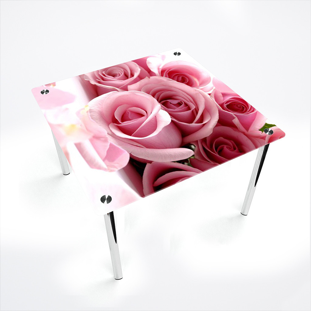 Стол обеденный на хромированных ножках Квадратный Pink Roses 1100х1100, Фотопечать
Стол обеденный на хромированных ножках Квадратный Pink Roses 1100х1100, Фотопечать