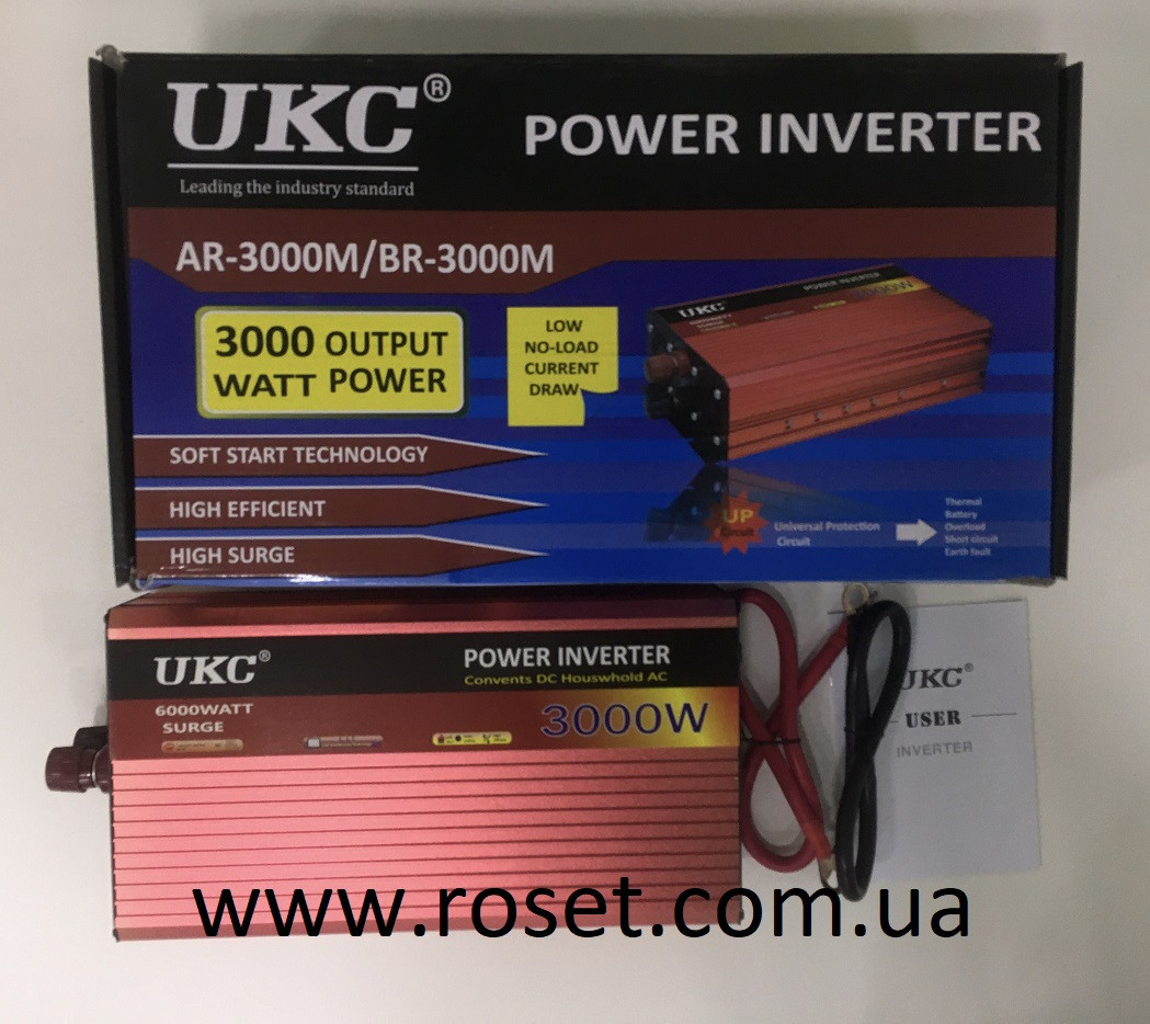 Автомобильный преобразователь напряжения инвертор UKC 12V-220V AR 3000W c функцией плавного пуска
Автомобильный преобразователь напряжения инвертор UKC 12V-220V AR 3000W c функцией плавного пуска