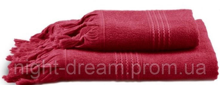 Махровое полотенце 100х150 HAMAM MEYZER TASSELS красное