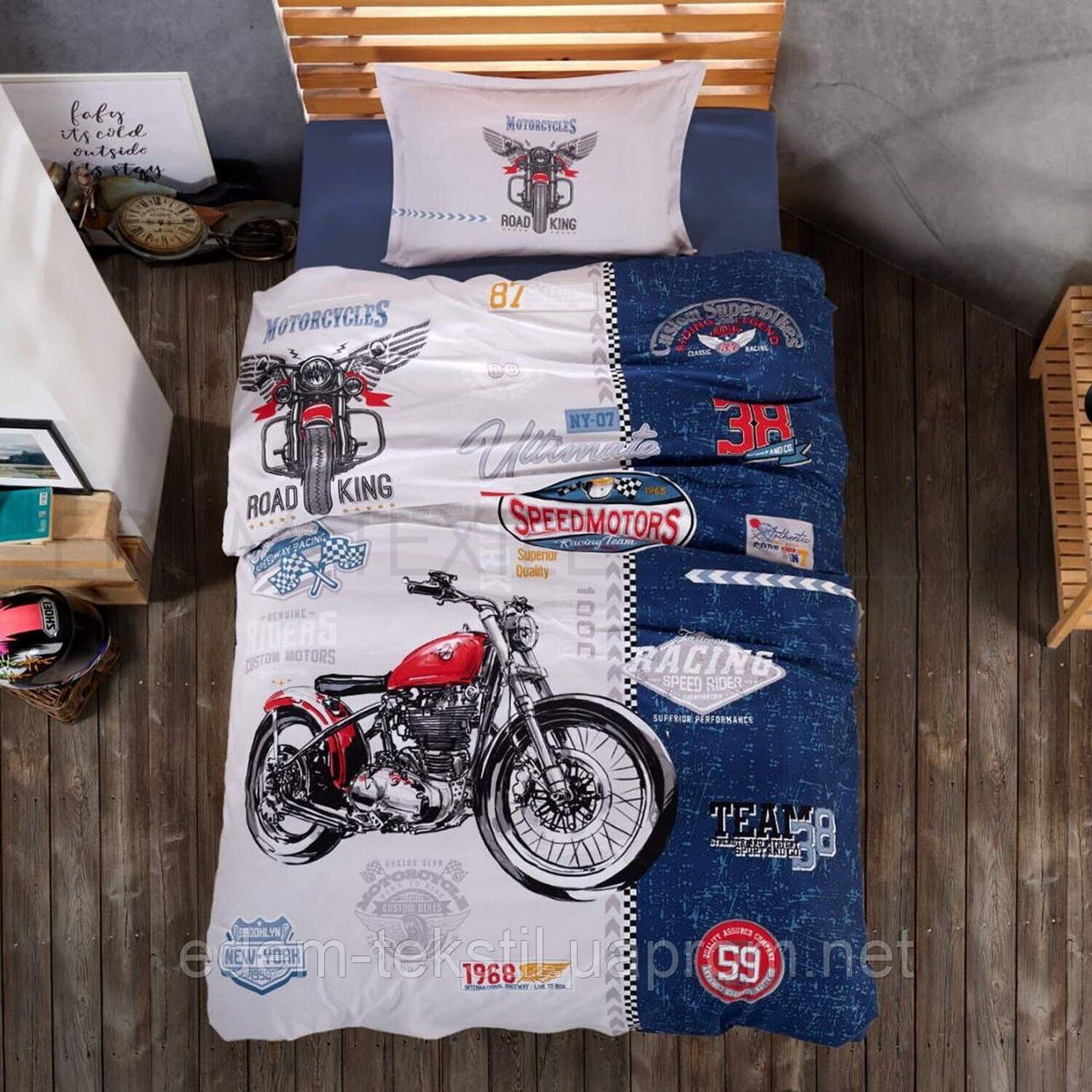 Постель подростковая Мотоцикл Road King Clasy, Разноцвет, Полуторный, 160х220, 180х240, 50х70-1шт
Постель подростковая Мотоцикл Road King Clasy, Разноцвет, Полуторный, 160х220, 180х240, 50х70-1шт
