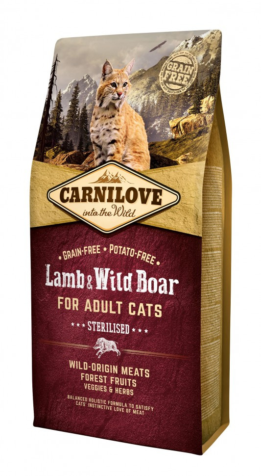 Сухой корм Carnilove Lamb & Wild Boar Sterilised для взрослых стерилизованных кошек 6 кг
Сухой корм Carnilove Lamb & Wild Boar Sterilised для взрослых стерилизованных кошек 6 кг