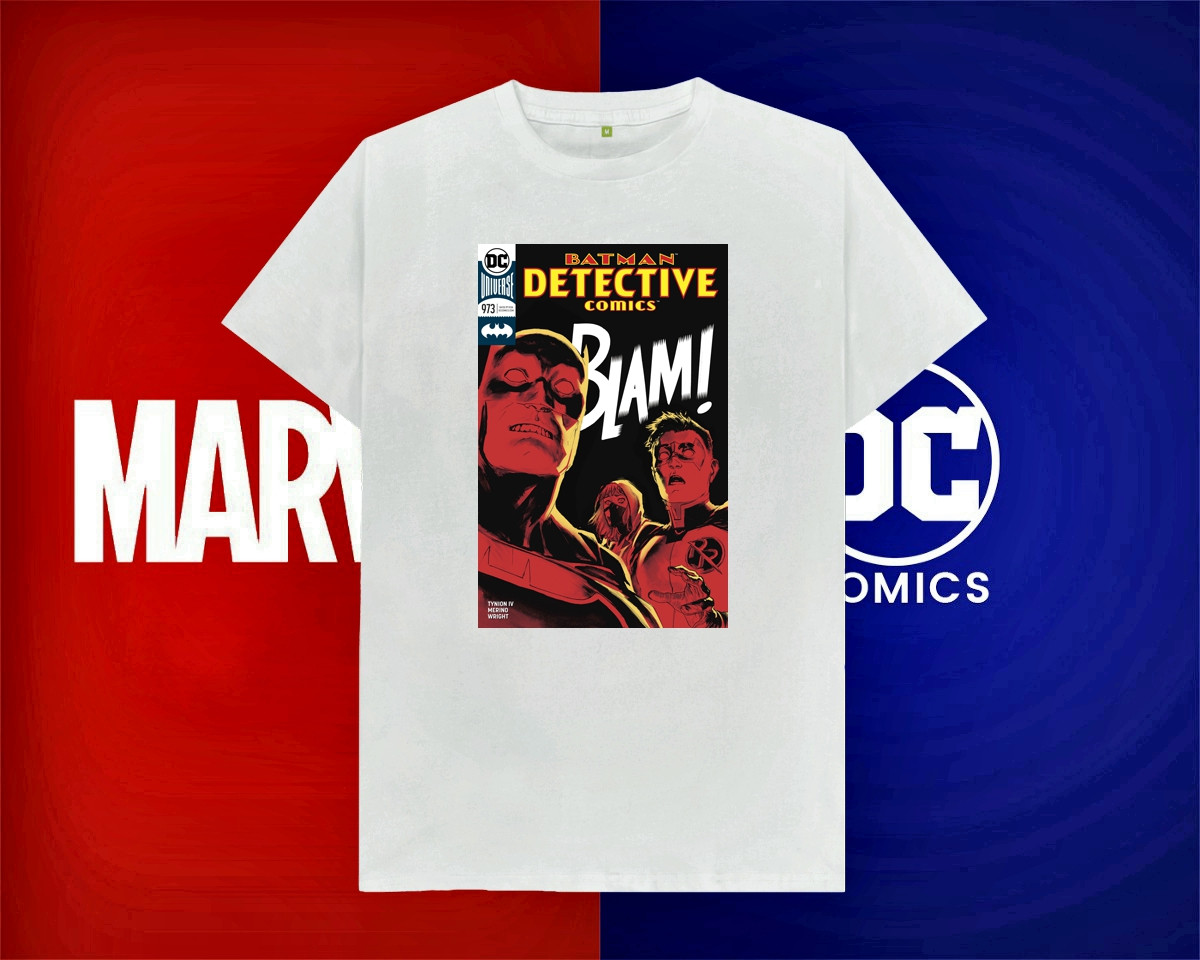 Белая футболка DC Comics - обложка комикса Batman Blam!, унисекс (мужская, женская, детская)
Белая футболка DC Comics - обложка комикса Batman Blam!, унисекс (мужская, женская, детская)
