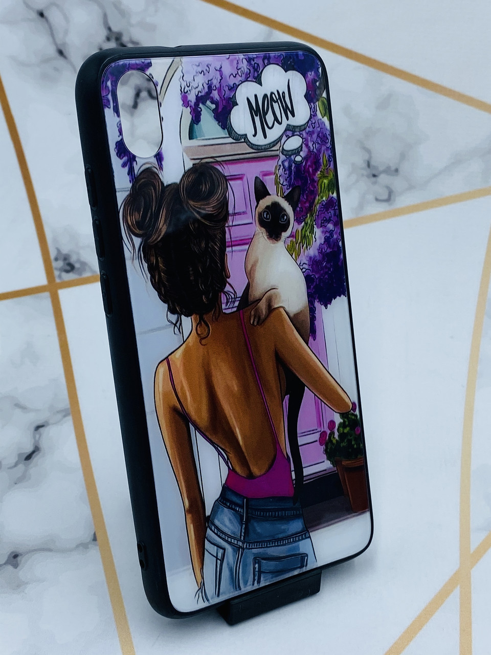Силиконовый чехол Glass case со стеклянной задней панелью для Xiaomi Redmi 7A Девушка с котом
Силиконовый чехол Glass case со стеклянной задней панелью для Xiaomi Redmi 7A Девушка с котом