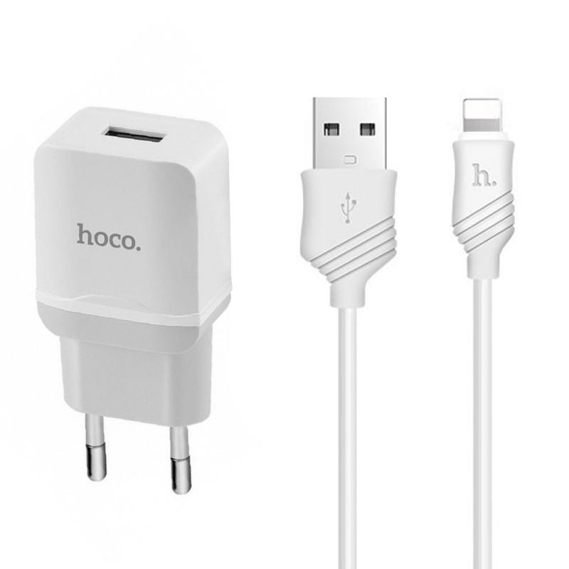 Сетевое зарядное устройство зарядка Hoco C22A White + кабель Lightning для iPhone 8 - 2.4A
Сетевое зарядное устройство зарядка Hoco C22A White + кабель Lightning для iPhone 8 - 2.4A