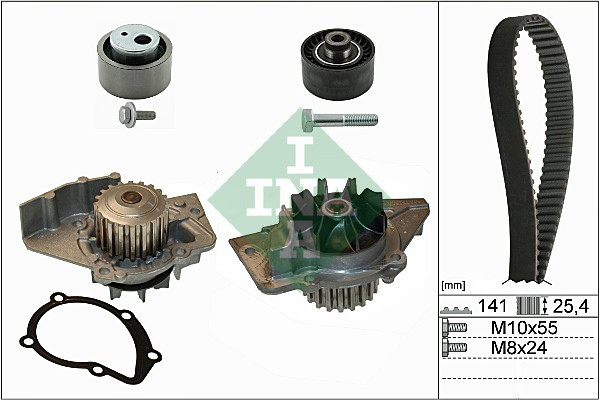 Комплект ГРМ (Ремінь ГРМ+помпа+натяжний механізм+ролик) INA 530 0470 30 Peugeot 206/307 2.0HDI
Комплект ГРМ (Ремінь ГРМ+помпа+натяжний механізм+ролик) INA 530 0470 30 Peugeot 206/307 2.0HDI
