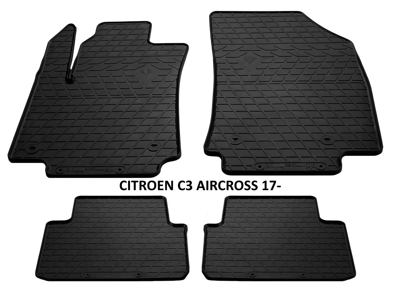 Резиновые автомобильные коврики в салон CITROEN C3 AIRCROSS 2017 ситроен ц3 Stingray, Черный
Резиновые автомобильные коврики в салон CITROEN C3 AIRCROSS 2017 ситроен ц3 Stingray, Черный