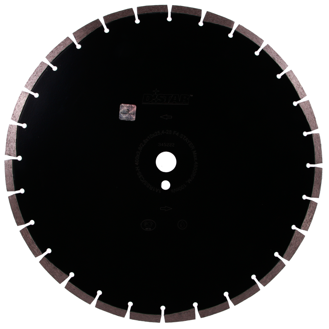 Круг алмазный отрезной по асфальту Distar 1A1RSS/C3S-H 400x3,5/2,5x10x25,4-28 F4 STAYER
Круг алмазный отрезной по асфальту Distar 1A1RSS/C3S-H 400x3,5/2,5x10x25,4-28 F4 STAYER