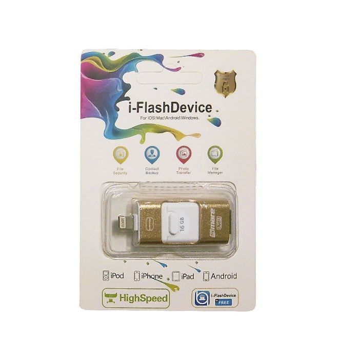Флеш-накопитель USB SMARE Flash Disk OTG USB+Lightning+Micro 16GB USB 2.0 (gold)
Флеш-накопитель USB SMARE Flash Disk OTG USB+Lightning+Micro 16GB USB 2.0 (gold)