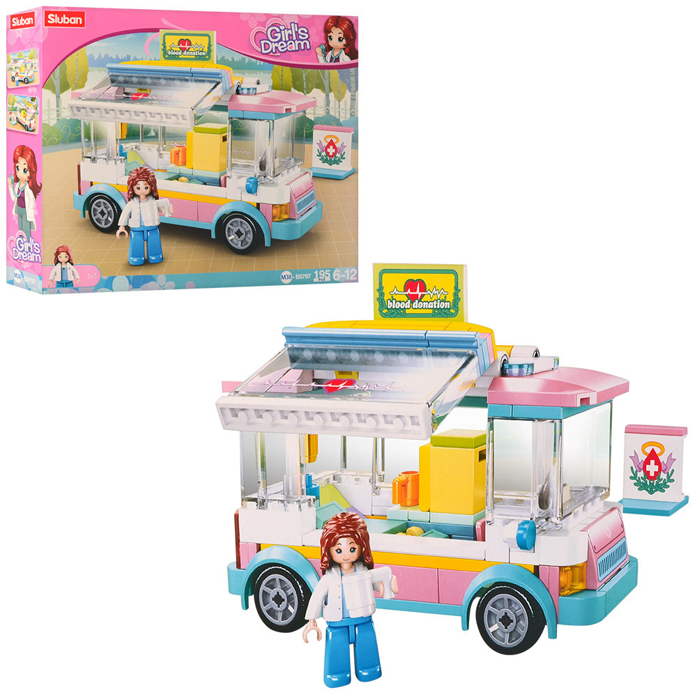 Конструктор SLUBAN M38-B0797 "Girls Dream" автобус медичної допомоги, фігурка, 195 дет.
Конструктор SLUBAN M38-B0797 "Girls Dream" автобус медичної допомоги, фігурка, 195 дет.