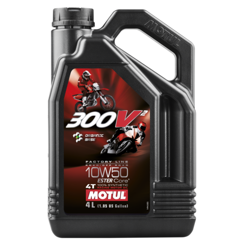Масло для 4-х тактных двигателей 100% синтетическое эстеровое MOTUL 300V² 4T FL Road/Off 10W50 4л. 108587
Масло для 4-х тактных двигателей 100% синтетическое эстеровое MOTUL 300V² 4T FL Road/Off 10W50 4л. 108587