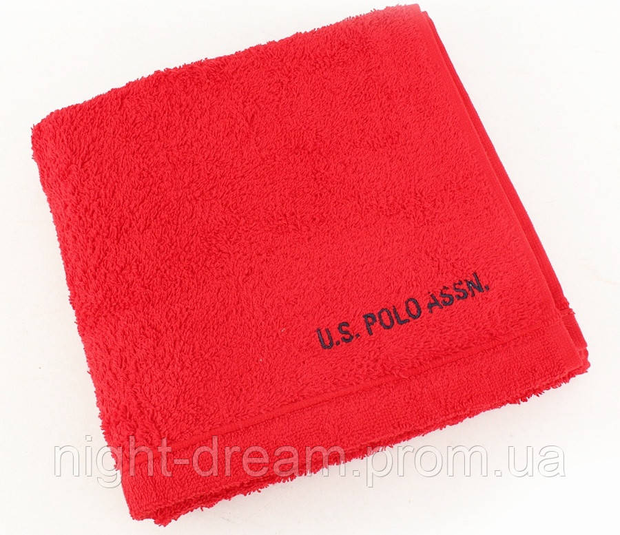 Махровое полотенце 50х90 U. S. POLO ASSN TAOS красное
