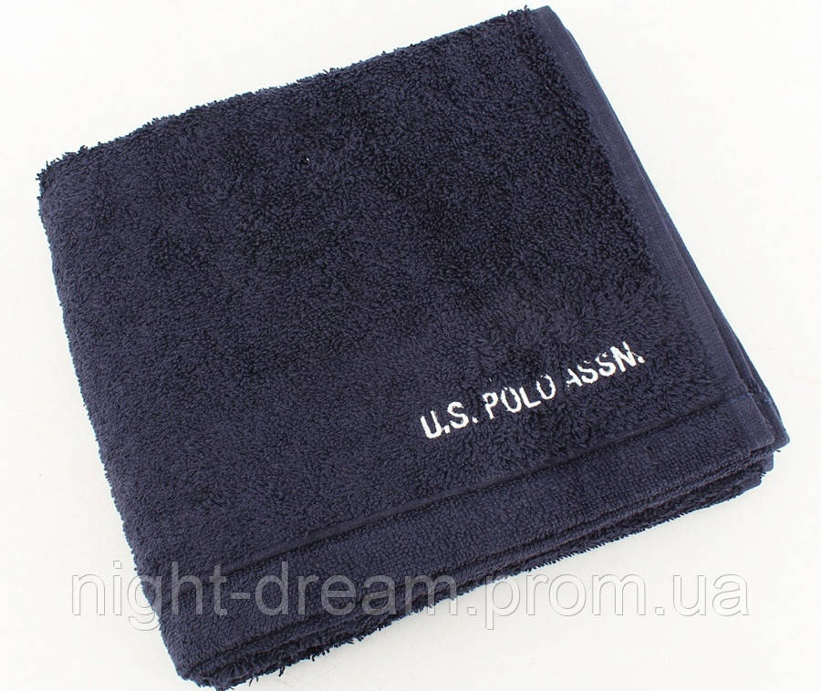 Махровое полотенце 50х90 U. S. POLO ASSN TAOS синее