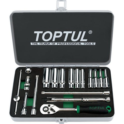 Набор инструмента дюймового TOPTUL 1/4" 18ед. 3/16"-9/16" (длинные головки) GCAD1813
Набор инструмента дюймового TOPTUL 1/4" 18ед. 3/16"-9/16" (длинные головки) GCAD1813