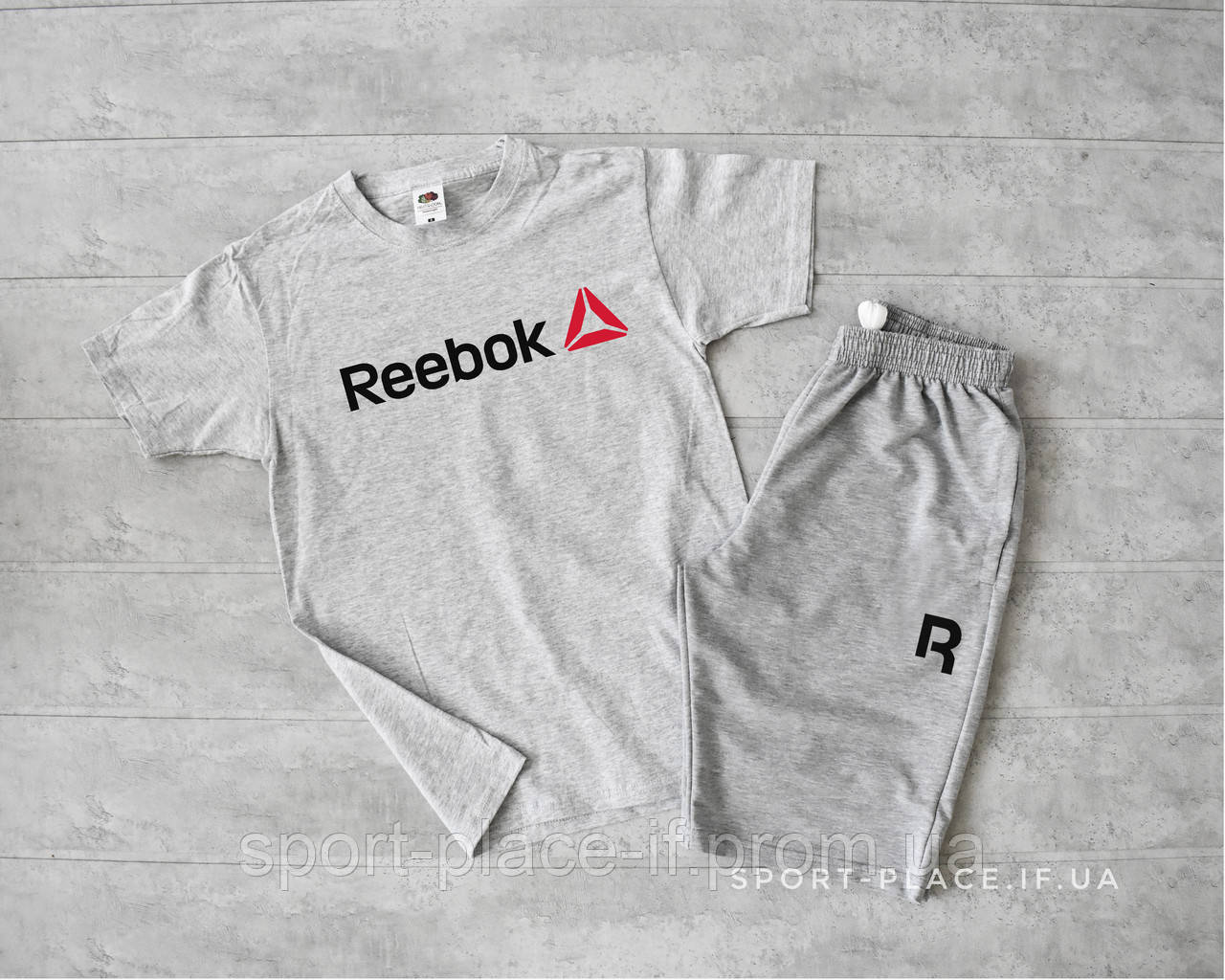 Летний комплект шорты и футболка Reebok (Рибок) (серая футболка , светло серые шорты) большой логотип XL, 52, Серый
Летний комплект шорты и футболка Reebok (Рибок) (серая футболка , светло серые шорты) большой логотип XL, 52, Серый