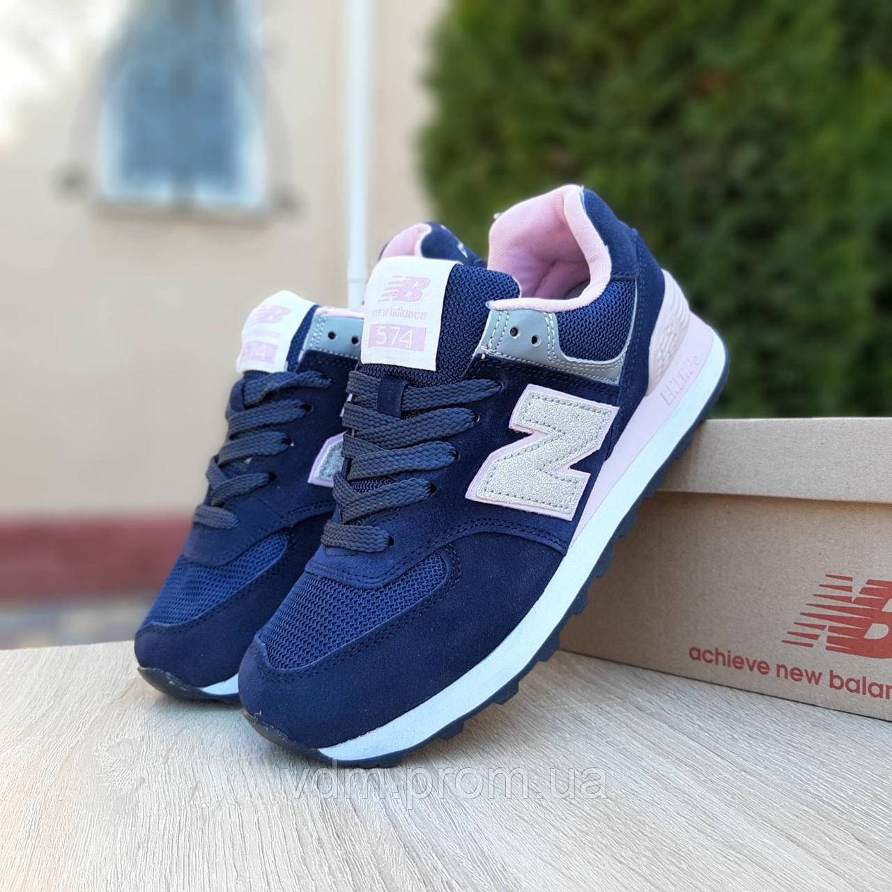 Кроссовки женские New Balance 574 в стиле Нью Беланс, замша OD-20055. Синие с розовым 40
Кроссовки женские New Balance 574 в стиле Нью Беланс, замша OD-20055. Синие с розовым 40