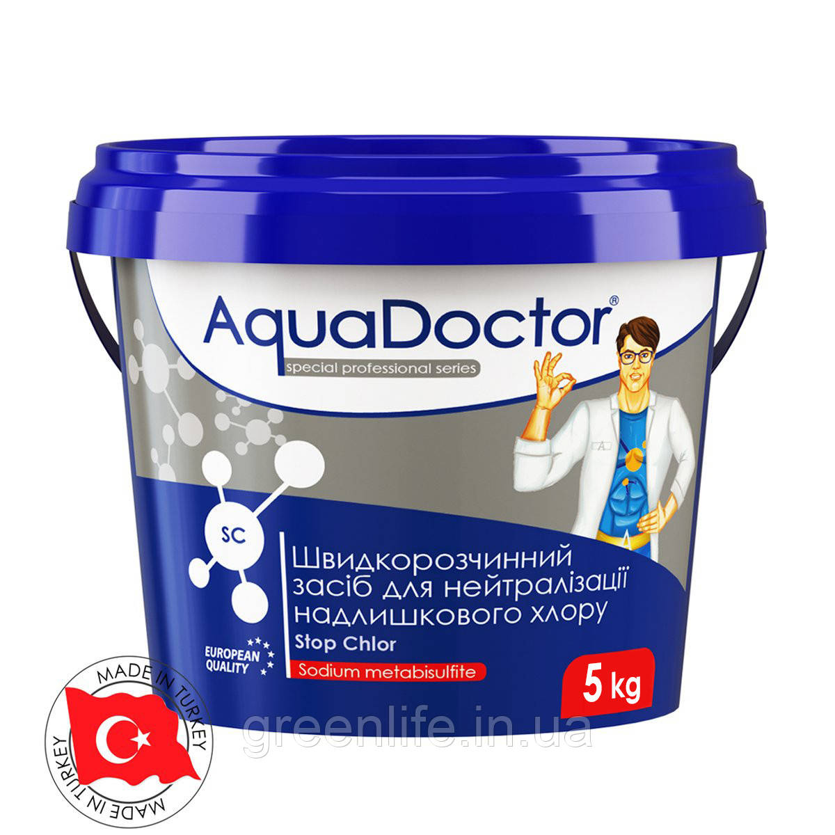 Средство для нейтрализации избыточного хлора AquaDoctor SC Stop Chlor (1 кг), Аквадоктор, 1 кг
Средство для нейтрализации избыточного хлора AquaDoctor SC Stop Chlor (1 кг), Аквадоктор, 1 кг