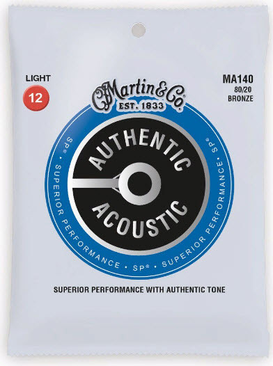 MARTIN MA140 Authentic Acoustic SP 80/20 Bronze Light (12-54) Струны для акустической гитары 6шт
MARTIN MA140 Authentic Acoustic SP 80/20 Bronze Light (12-54) Струны для акустической гитары 6шт