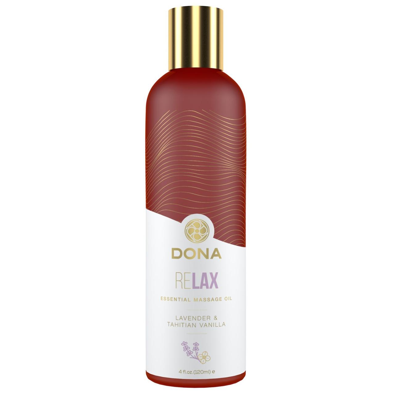 Натуральное массажное масло DONA Relax - Lavender & Tahitian Vanilla (120 мл) с эфирными маслами
Натуральное массажное масло DONA Relax - Lavender & Tahitian Vanilla (120 мл) с эфирными маслами