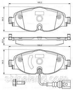 Тормозные колодки дисковые SKODA OCTAVIA 1.2-2.0TDI 2012-,VW GOLF VII 1.2-2.0TDI 2012- передние (Bosch) OE
Тормозные колодки дисковые SKODA OCTAVIA 1.2-2.0TDI 2012-,VW GOLF VII 1.2-2.0TDI 2012- передние (Bosch) OE