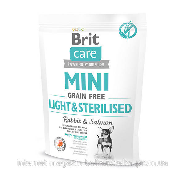 Сухой корм для контроля веса Brit Care GF Mini Light&Sterilised для собак мелких пород 7 кг
Сухой корм для контроля веса Brit Care GF Mini Light&Sterilised для собак мелких пород 7 кг