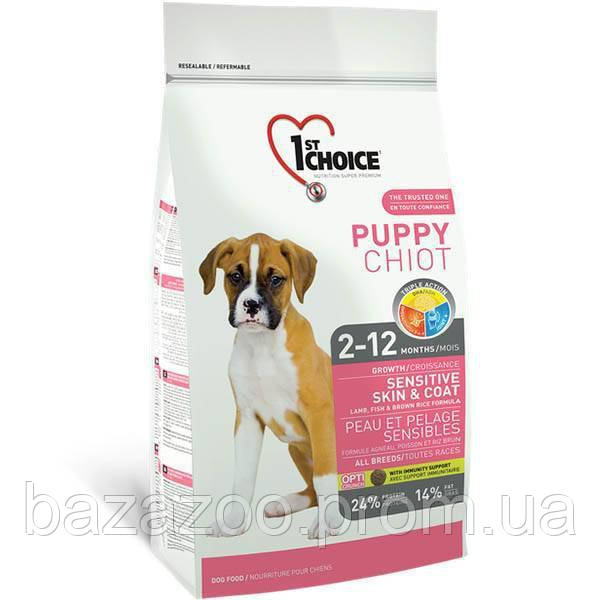 Сухой корм 1st Choice Puppy Sensitive Skin&Coat Lamb&Fish для щенков с ягненком и рисом 2,72 кг
Сухой корм 1st Choice Puppy Sensitive Skin&Coat Lamb&Fish для щенков с ягненком и рисом 2,72 кг