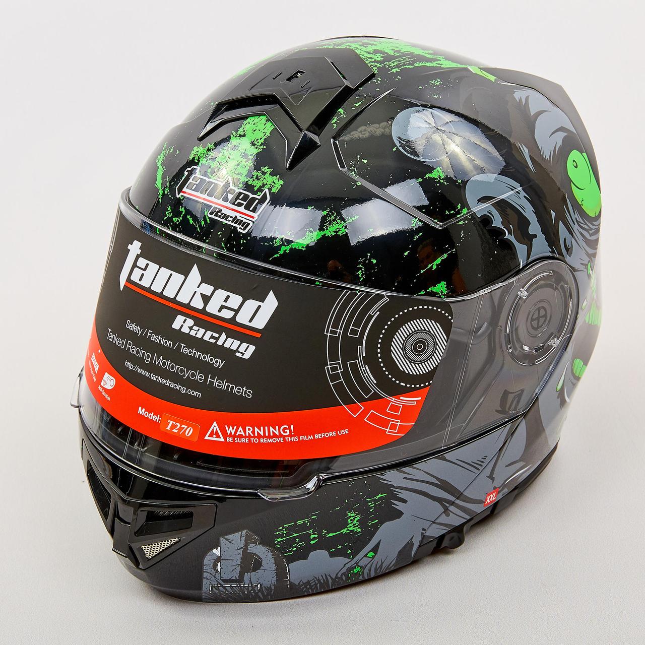 Мотошлем интеграл (full face) Tanked Racing T270 (ABS, размер L-XXL-58-64, черный-салатовый)
Мотошлем интеграл (full face) Tanked Racing T270 (ABS, размер L-XXL-58-64, черный-салатовый)